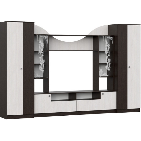 Изображение товара Стенка Арника в гостиную МГС 8, дуб венге/ясень анкор светлый