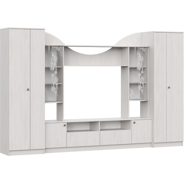 

Стенка Арника в гостиную МГС 8, ясень анкор светлый, Светлое дерево, МГС 00-00144676