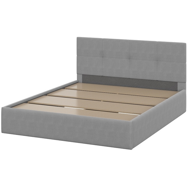 Изображение товара Кровать Арника с основанием двойная №4 серого цвета