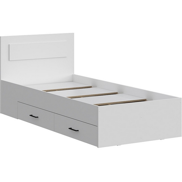 

Кровать Арника одинарная с ящиками Бали, Белый шагрень, Бали 00-00184858