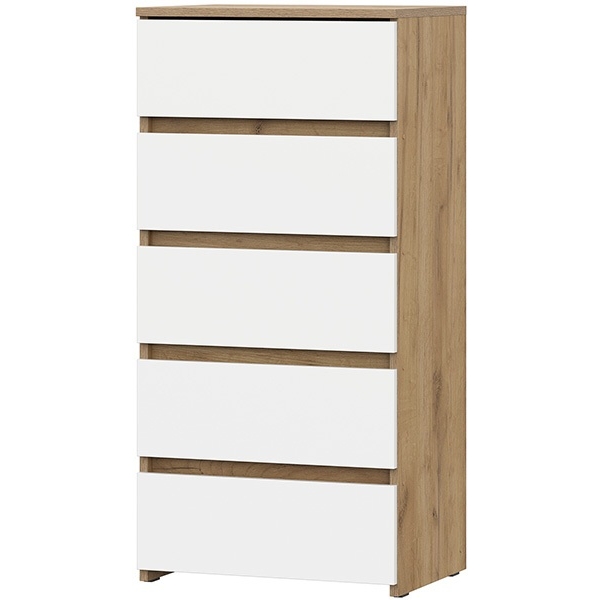 

Комод Арника Некст 1 (5 ящиков), Дуб Золотой, Белый, Темное дерево;белый, Нэкст 1 00-00196746