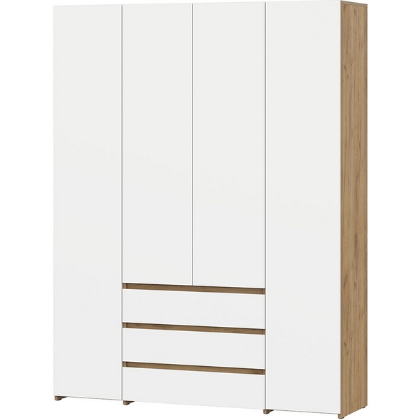 

Шкаф Арника четырехстворчатый Некст 1, Дуб золотой, Белый, Темное дерево;белый, Нэкст 1 00-00196752