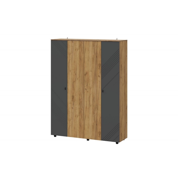 

Шкаф Арника четырехстворчатый Байкал, Дуб Золотой, Графит, Байкал 00-00231228