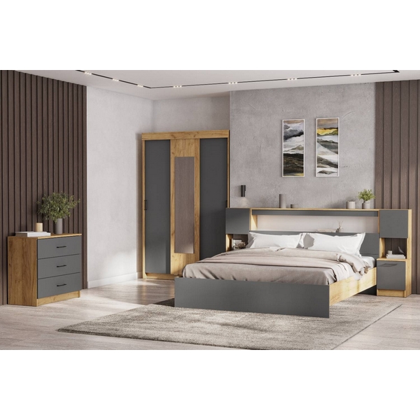 

Спальня Арника Вена. Комплект 2, Серый;темное дерево, Вена Н15987425