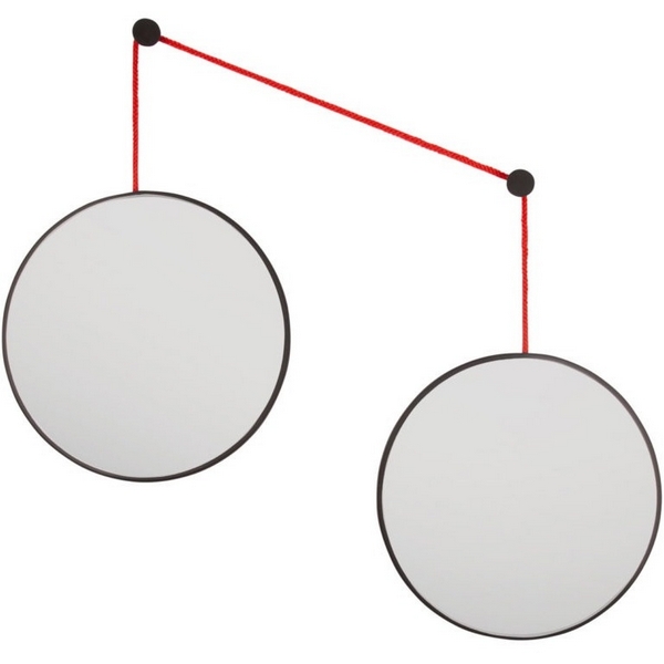 Изображение товара Настенное зеркало Art-Zerkalo Balance M Black с красным шнуром 80x90 см Изображение товара Настенное зеркало Art-Zerkalo Balance M Black с красным шнуром 80x90 см