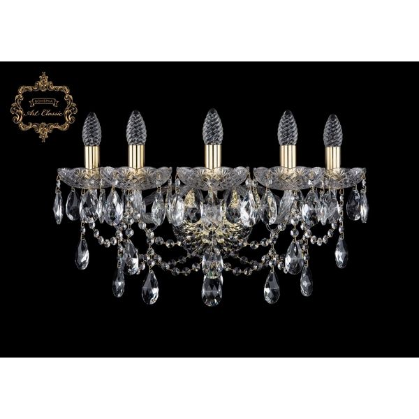 

Хрустальное бра Art Classic 45962 10.25.5.200.XL.Gd.Sp подсвечник с подвесками, Золото, 11.25 10.25.5.200.XL.Gd.Sp