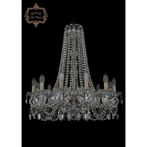 

Хрустальная подвесная люстра Art Classic 45241 11.11.12.240.h-74.Br.Sp подсвечник, Прозрачный, 11.11 11.11.12.240.h-74.Br.Sp