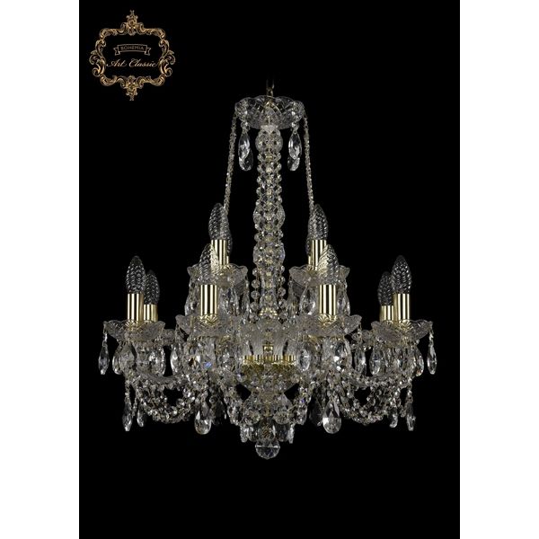 

Хрустальная подвесная люстра Art Classic 45241 11.11.8+4.195.h-63.Gd.Sp подсвечник, Прозрачный, 11.11 11.11.8+4.195.h-63.Gd.Sp