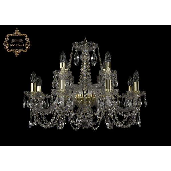 

Хрустальная подвесная люстра Art Classic 45241 11.11.8+4.240.Gd.Sp подсвечник, Прозрачный, 11.11 11.11.8+4.240.Gd.Sp