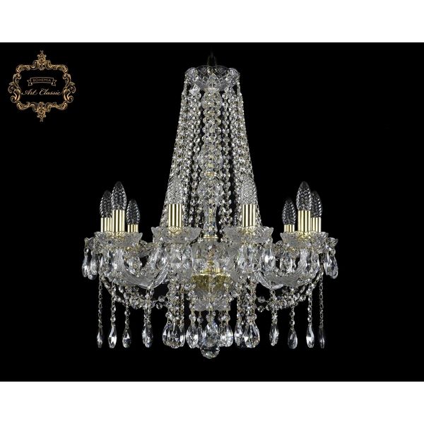 

Хрустальная подвесная люстра Art Classic 45271 11.12.10.195.h-63.Gd.Sp подсвечник, Прозрачный, 11.12 11.12.10.195.h-63.Gd.Sp