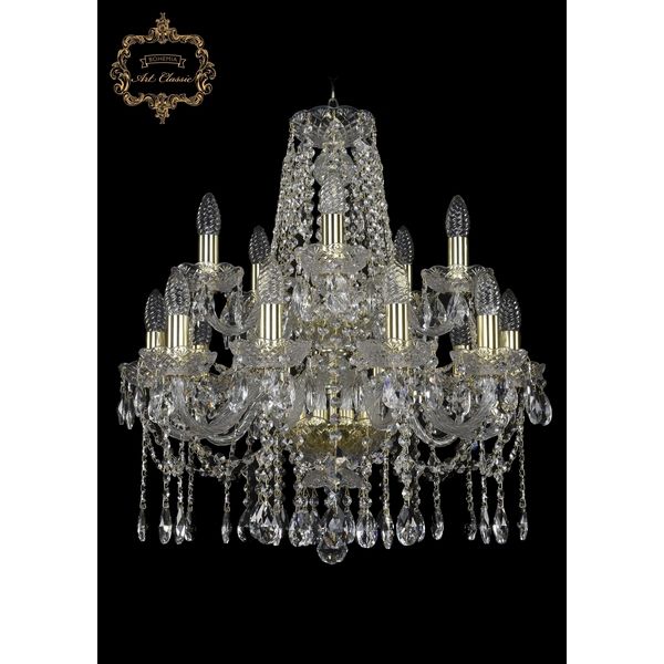 

Хрустальная подвесная люстра Art Classic 45271 11.12.10+5.195.2d.Gd.Sp подсвечник, Прозрачный, 11.12 11.12.10+5.195.2d.Gd.Sp
