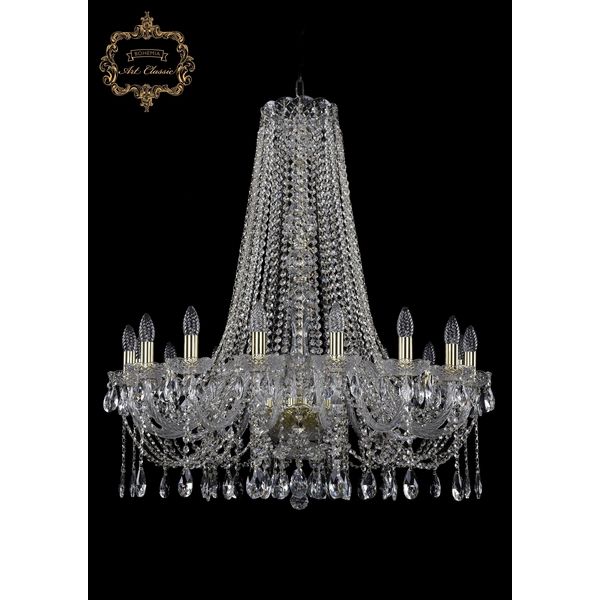 

Хрустальная подвесная люстра Art Classic 45271 11.12.16.300.h-94.Gd.Sp подсвечник, Прозрачный, 11.12 11.12.16.300.h-94.Gd.Sp