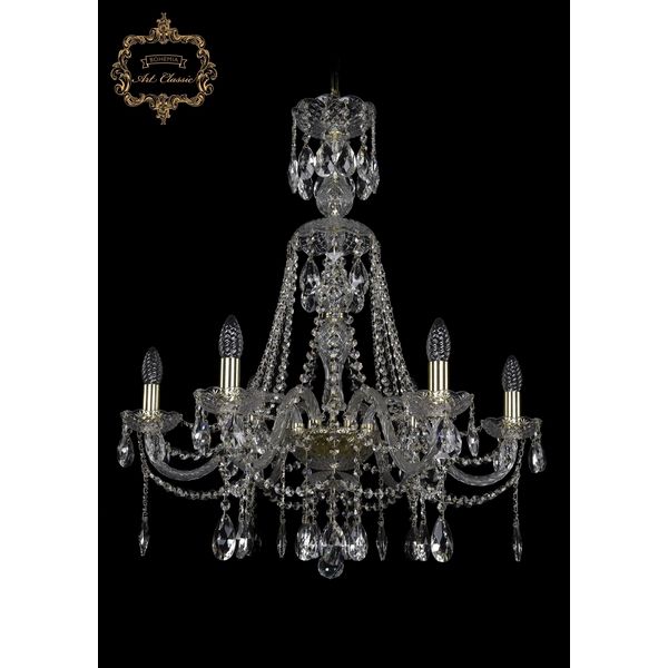 

Хрустальная подвесная люстра Art Classic 45271 11.12.6.240.XL-78.Gd.Sp подсвечник, Прозрачный, 11.12 11.12.6.240.XL-78.Gd.Sp