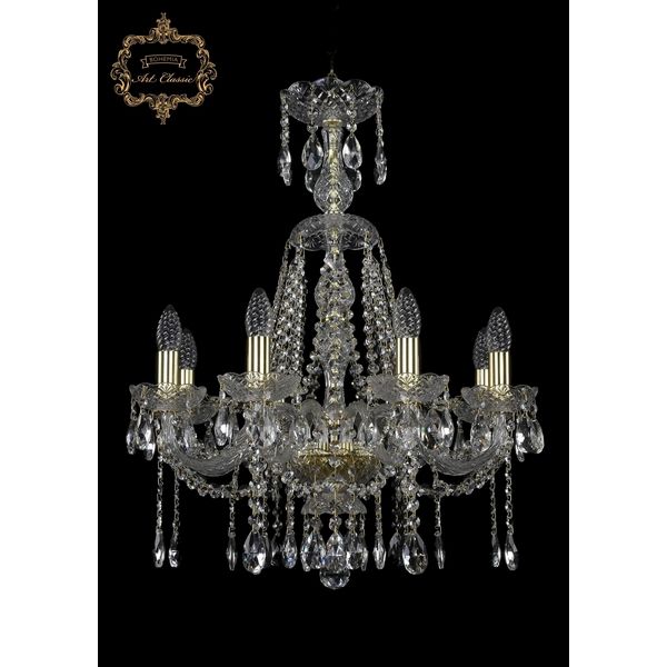 

Хрустальная подвесная люстра Art Classic 45271 11.12.8.195.XL-68.Gd.Sp, Прозрачный, 11.12 11.12.8.195.XL-68.Gd.Sp