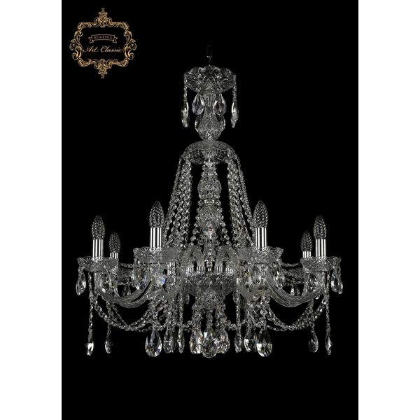 

Хрустальная подвесная люстра Art Classic 45271 11.12.8.240.XL-78.Cr.Sp подсвечник, Прозрачный, 11.12 11.12.8.240.XL-78.Cr.Sp