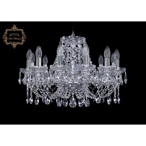 

Хрустальная подвесная люстра Art Classic 44501 11.21.12.200.Cr.Sp подсвечник, Прозрачный, 11.21 11.21.12.200.Cr.Sp