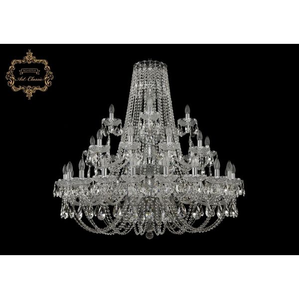 

Хрустальная подвесная люстра Art Classic 44501 11.21.20+10+5.400.3d.Cr.Sp подсвечник, Прозрачный, 11.21 11.21.20+10+5.400.3d.Cr.Sp