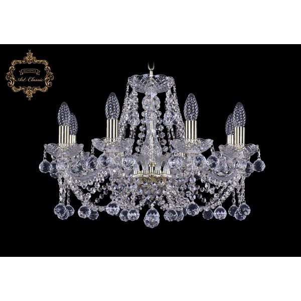 

Хрустальная подвесная люстра Art Classic 44501 11.21.8.200.Gd.B подсвечник, Прозрачный, 11.21 11.21.8.200.Gd.B