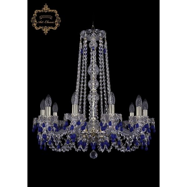 

Хрустальная подвесная люстра Art Classic 45597 11.24.10.220.h-70.Gd.V3001, Прозрачный, 11.24 11.24.10.220.h-70.Gd.V3001