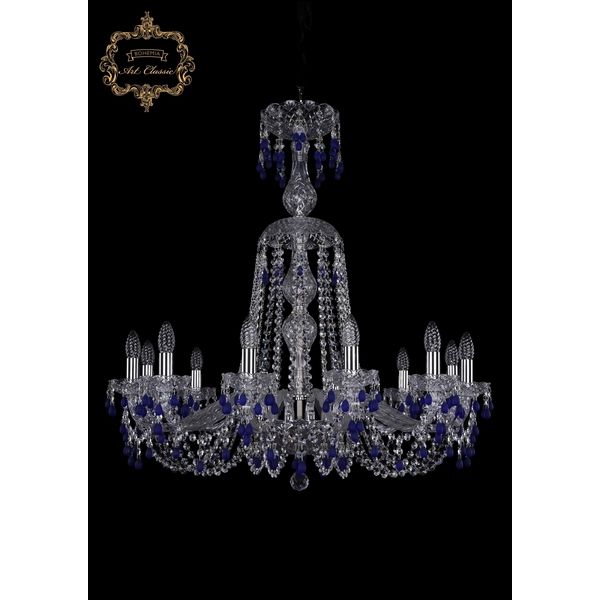 

Хрустальная подвесная люстра Art Classic 45597 11.24.12.300.XL-87.Cr.V3001 подсвечник, Прозрачный, 11.24 11.24.12.300.XL-87.Cr.V3001