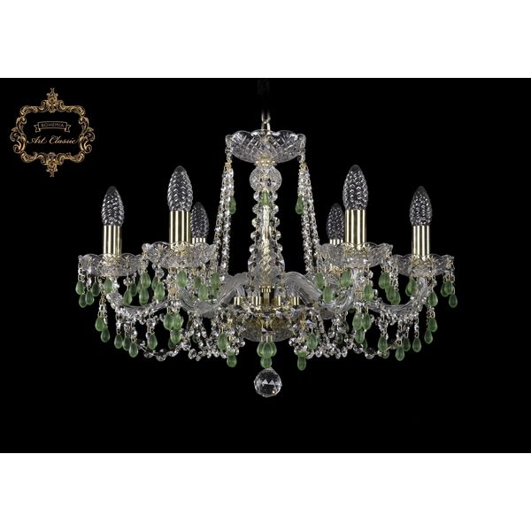 

Хрустальная подвесная люстра Art Classic 45597 11.24.6.200.Gd.V5001 подсвечник, Прозрачный, 11.24 11.24.6.200.Gd.V5001