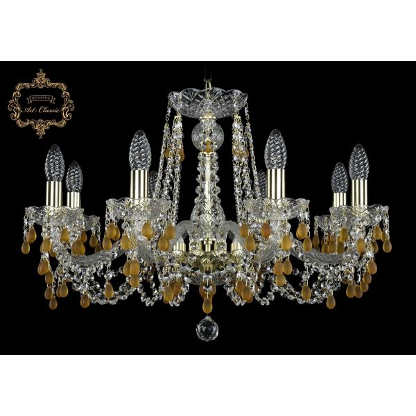 

Хрустальная подвесная люстра Art Classic 45597 11.24.8.220.Gd.V1003, Прозрачный, 11.24 11.24.8.220.Gd.V1003