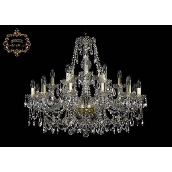 

Хрустальная подвесная люстра Art Classic 45962 11.25.12+6+3.300.Gd.Sp, Прозрачный, 11.25 11.25.12+6+3.300.Gd.Sp