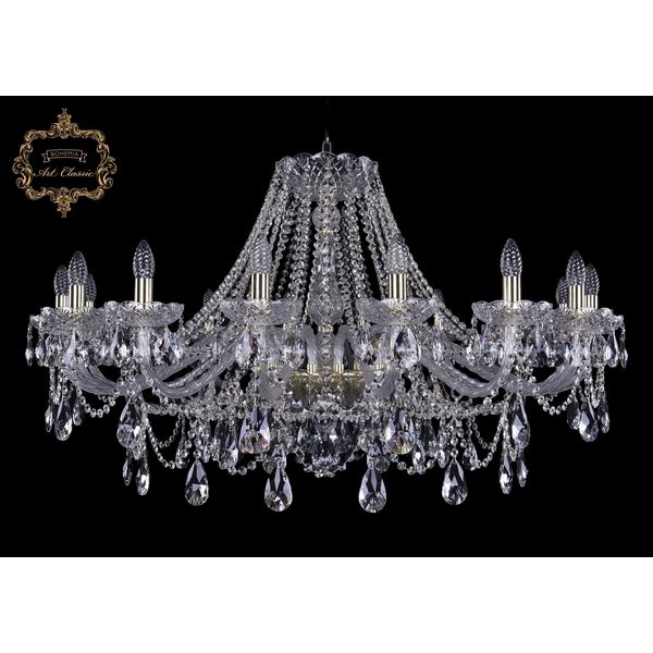 

Хрустальная подвесная люстра Art Classic 45962 11.25.16.400.Gd.Sp подсвечник, Прозрачный, 11.25 11.25.16.400.Gd.Sp