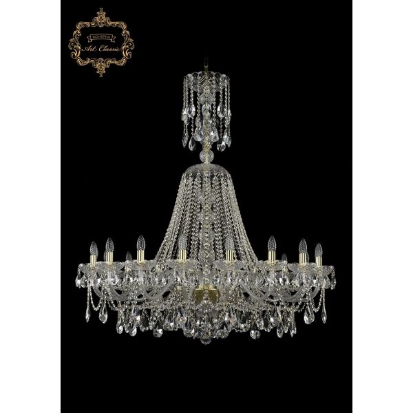 

Хрустальная подвесная люстра Art Classic 45962 11.25.18.400.XL-128.Gd.Sp, Прозрачный, 11.25 11.25.18.400.XL-128.Gd.Sp