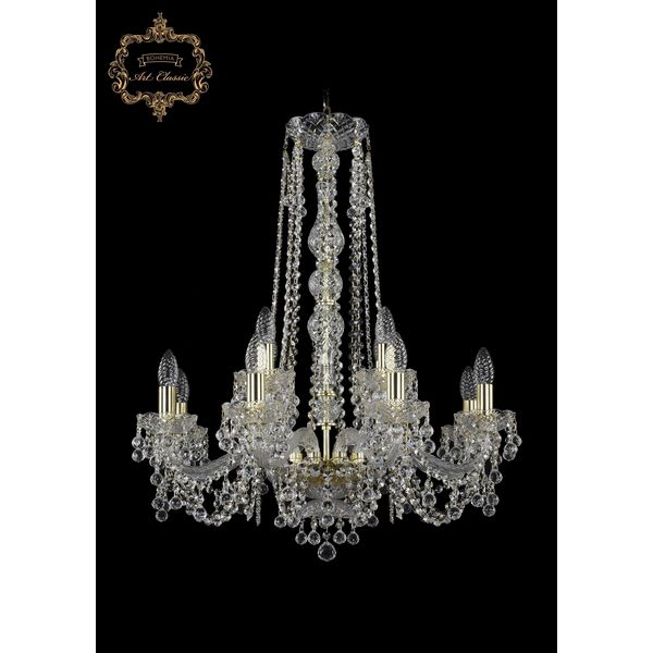 

Хрустальная подвесная люстра Art Classic 46327 11.26.8+4.220.h-75.Gd.B, Прозрачный, 11.26 11.26.8+4.220.h-75.Gd.B