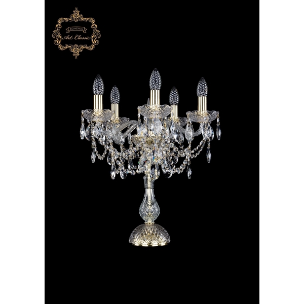 

Хрустальная настольная лампа с подвесками Art Classic 45962 12.25.5.141-45.Gd.Sp подсвечник, Прозрачный, 11.25 12.25.5.141-45.Gd.Sp