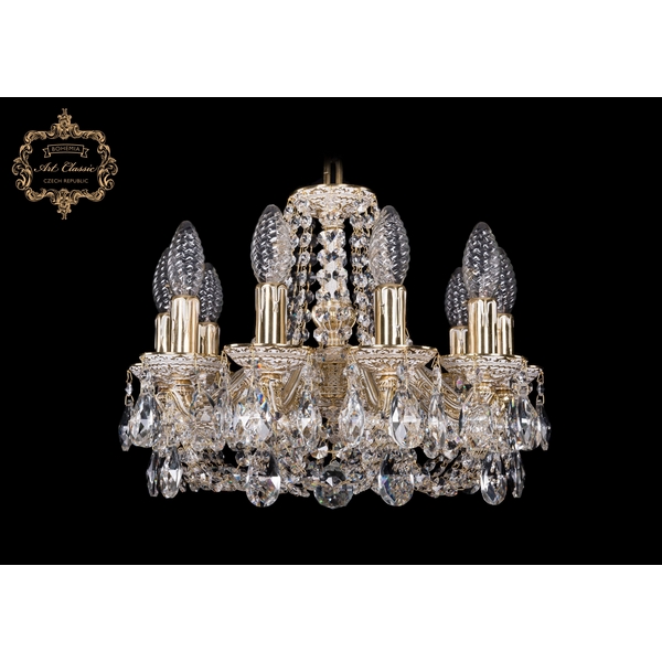 

Подвесная люстра с хрустальными подвесками Art Classic 31.01 31.01.10.120.C.GW.Sp, Золото, 31.01 31.01.10.120.C.GW.Sp