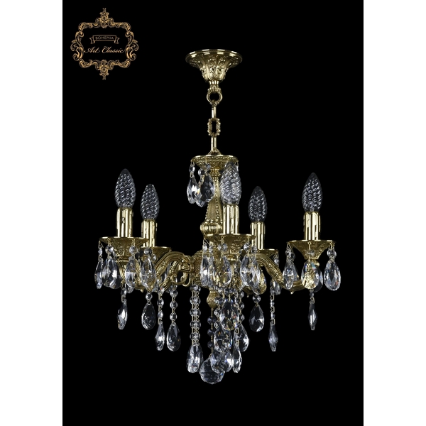 

Подвесная люстра с хрустальными подвесками Art Classic 31.02 31.02.5.CK125SP.B.G.Sp, Золото, 31.02 31.02.5.CK125SP.B.G.Sp