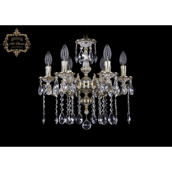 

Подвесная люстра с хрустальными подвесками Art Classic 31.05 31.05.6.125.A.GW.Sp, Золото, 31.05 31.05.6.125.A.GW.Sp