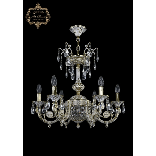 

Подвесная люстра с хрустальными подвесками Art Classic 31.11 31.11.6.KR175SP.175IT.GW.Sp, Золото, 31.11 31.11.6.KR175SP.175IT.GW.Sp