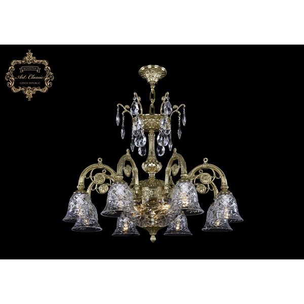

Подвесная люстра с хрустальными подвесками Art Classic 31.14 31.14.8.KR175SP.250IT.G.Sp.Clear.1B, Прозрачный, 31.14 31.14.8.KR175SP.250IT.G.Sp.Clear.1B