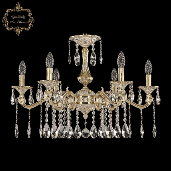 

Подвесная люстра с хрустальными подвесками Art Classic 31.21 31.2102.6.210.A.GW, Золото, 31.21 31.2102.6.210.A.GW