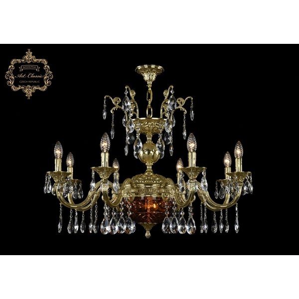 

Подвесная люстра с хрустальными подвесками Art Classic 31.29 31.29.8.CK250SP.250GL.G.Sp.Amber.1B, Золото, 31.29 31.29.8.CK250SP.250GL.G.Sp.Amber.1B