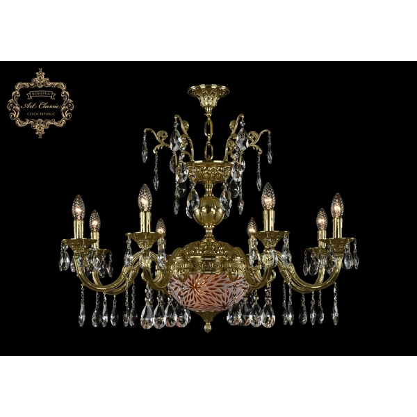 

Подвесная люстра с хрустальными подвесками Art Classic 31.29 31.29.8.CK250SP.250GL.G.Sp.Amber.White.1A, Золото, 31.29 31.29.8.CK250SP.250GL.G.Sp.Amber.White.1A