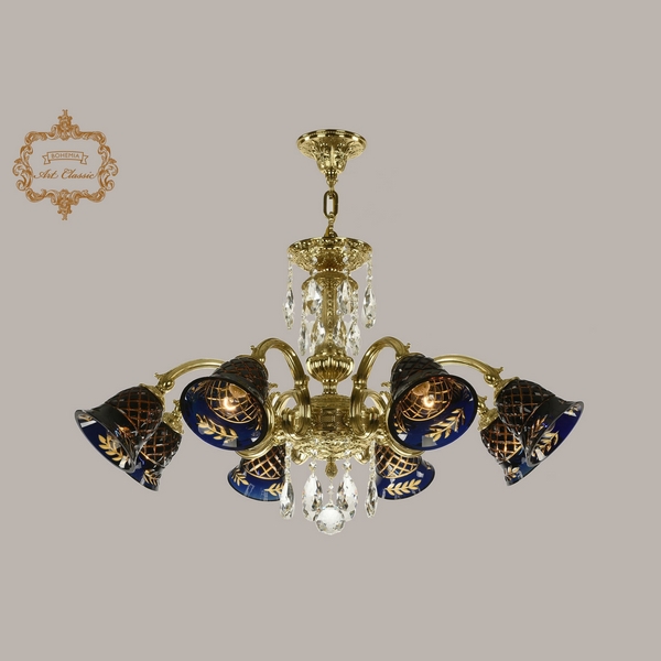 

Подвесная люстра Art Classic 31.31 31.31.8.NV215IV.150SP.G.Sp.Amber.Blue.1B, Золото, 31.31 31.31.8.NV215IV.150SP.G.Sp.Amber.Blue.1B