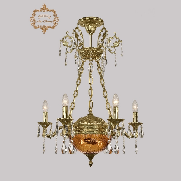 

Подвесная люстра с хрустальными подвесками Art Classic 31.51 31.51.6.CK125SP.250SP.G.Sp.Amber.1C, Золото, 31.51 31.51.6.CK125SP.250SP.G.Sp.Amber.1C