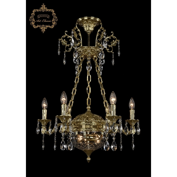 

Подвесная люстра с хрустальными подвесками Art Classic 31.51 31.51.6.CK125SP.250SP.G.Sp.Clear.1B, Золото, 31.51 31.51.6.CK125SP.250SP.G.Sp.Clear.1B
