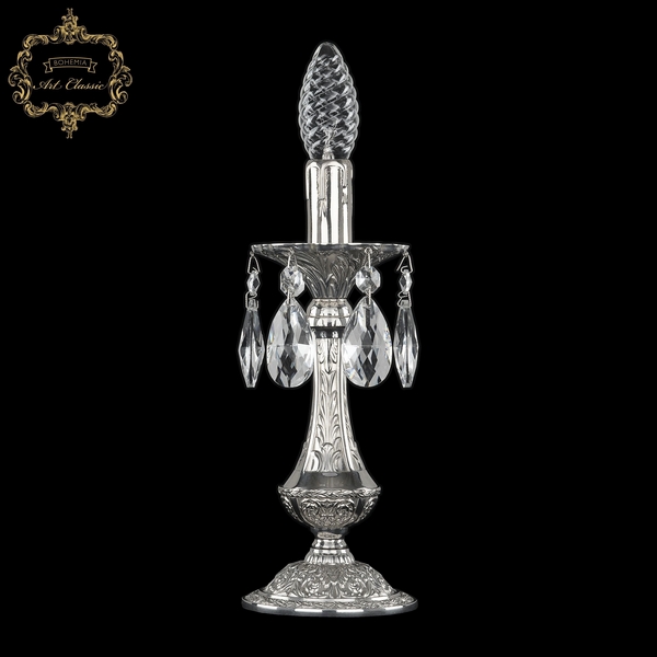 

Настольная лампа с подвесками Art Classic 31.21 32.2100L.1-26.Ni подсвечник, Прозрачный;никель, 31.21 32.2100L.1-26.Ni