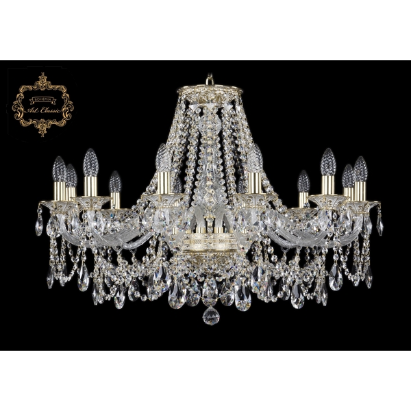 

Подвесная люстра с хрустальными подвесками Art Classic 41.25 41.25.12.300.GW.Sp, Прозрачный, 41.25 41.25.12.300.GW.Sp