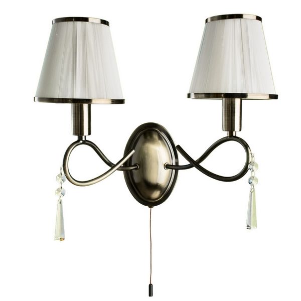

Бра с выключателем Arte Lamp Logico A1035AP-2AB, Белый, Logico A1035AP-2AB
