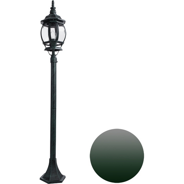 

Наземный уличный фонарь Arte Lamp A1046PA-1BGB, Зеленый, Atlanta A1046PA-1BGB