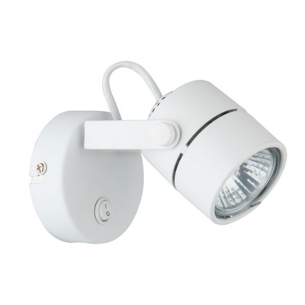 

Спот с выключателем Arte Lamp Lente A1310AP-1WH, Белый, Lente A1310AP-1WH