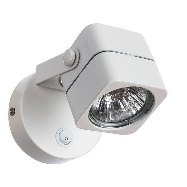 

Спот с выключателем Arte Lamp Lente A1314AP-1WH, Белый, Lente A1314AP-1WH