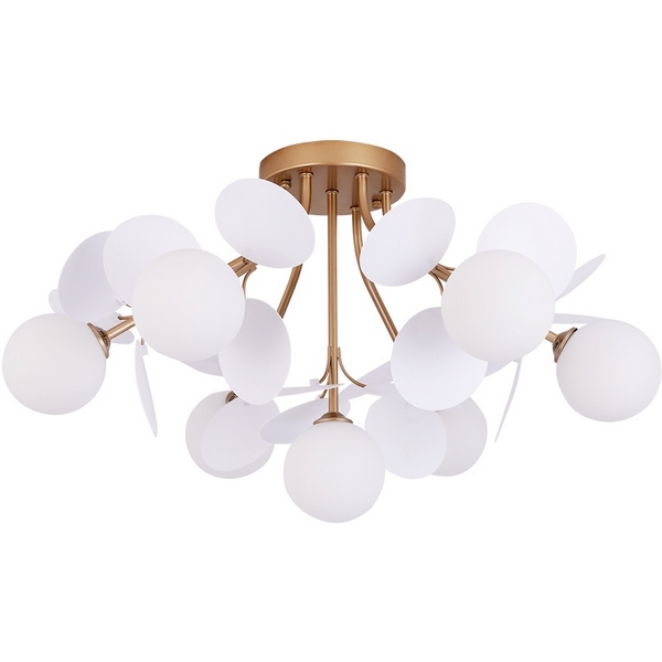 

Подвесная люстра Arte Lamp Peacock A1369PL-7SG, Белый, Peacock A1369PL-7SG
