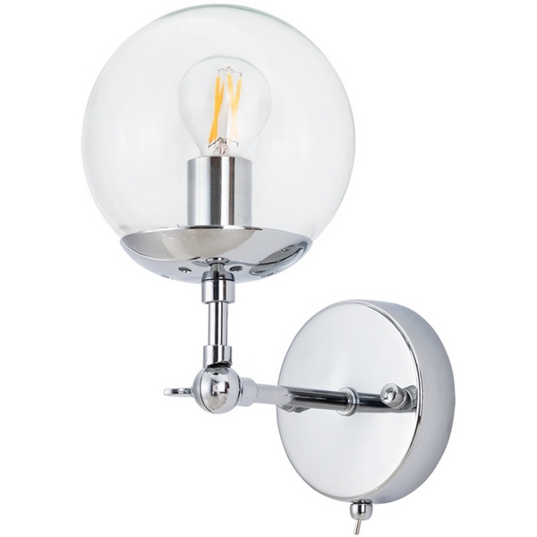 

Бра с выключателем Arte Lamp Bolla A1664AP-1CC, Хром, Bolla A1664AP-1CC
